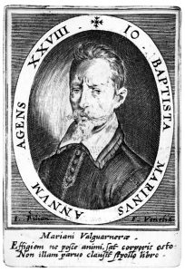 Ritratto del Marino pubblicato in antiporta nell'edizione delle Rime del 1602